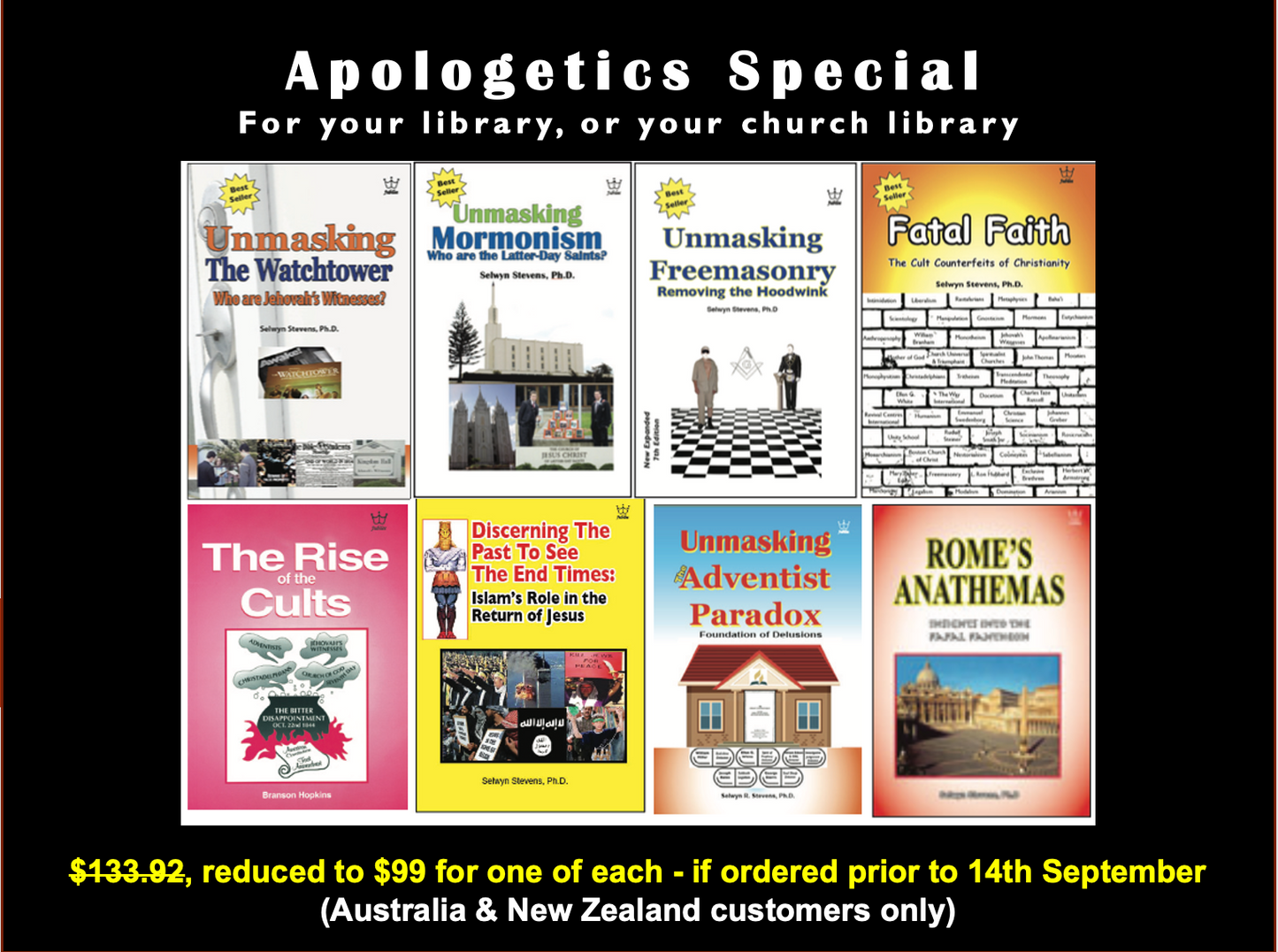 Apologetics Special - For your library, or your church library