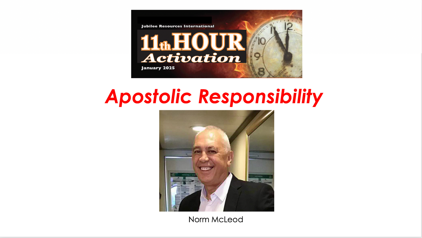 Apostolic Responsibility by Norm McLeod, Downloadable MP4 video