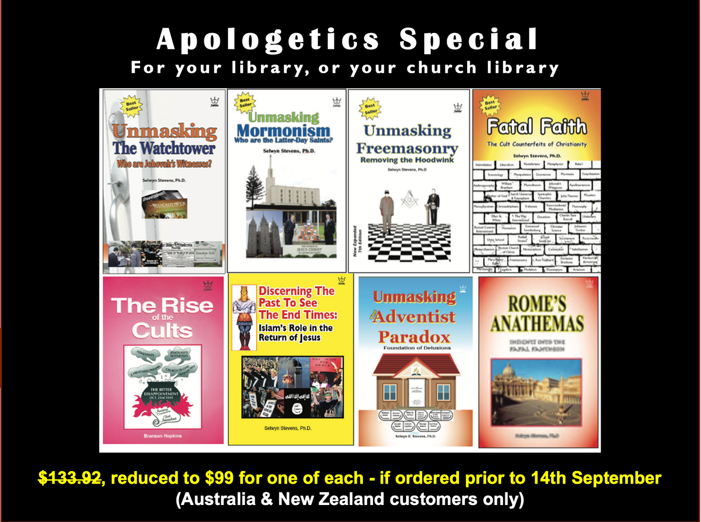 Apologetics Special  - For your library, or your church library