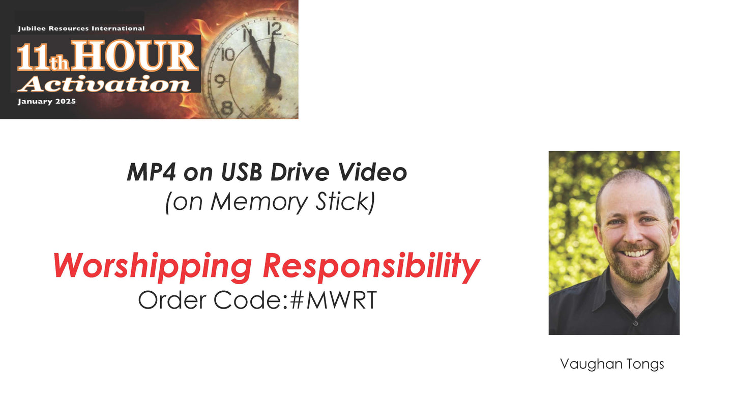 Worshipping Responsibility, by Vaughan Tongs #MWRT MP4 on USB Drive Video (on Memory Stick)